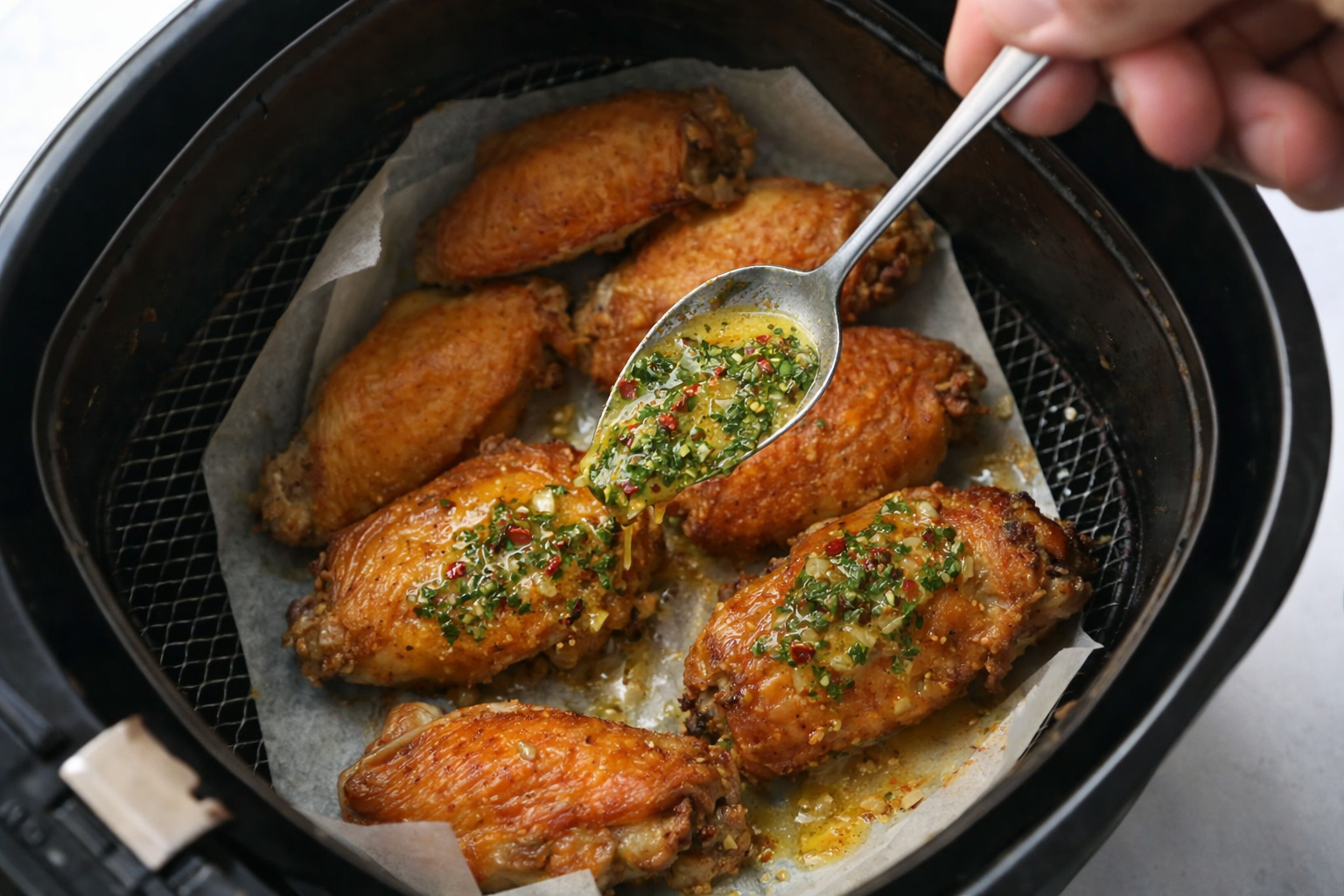 Cowboy Butter Air Fryer Wings