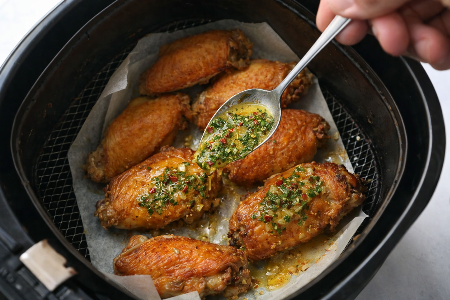 Cowboy Butter Air Fryer Wings