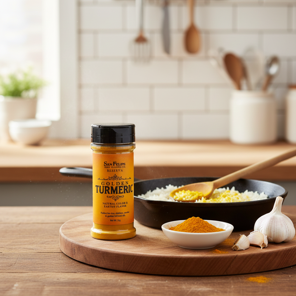 Premium Ground Turmeric | Reserva Series Golden Rice & Stew Seasoning | San Felipe Spice Trading Co.