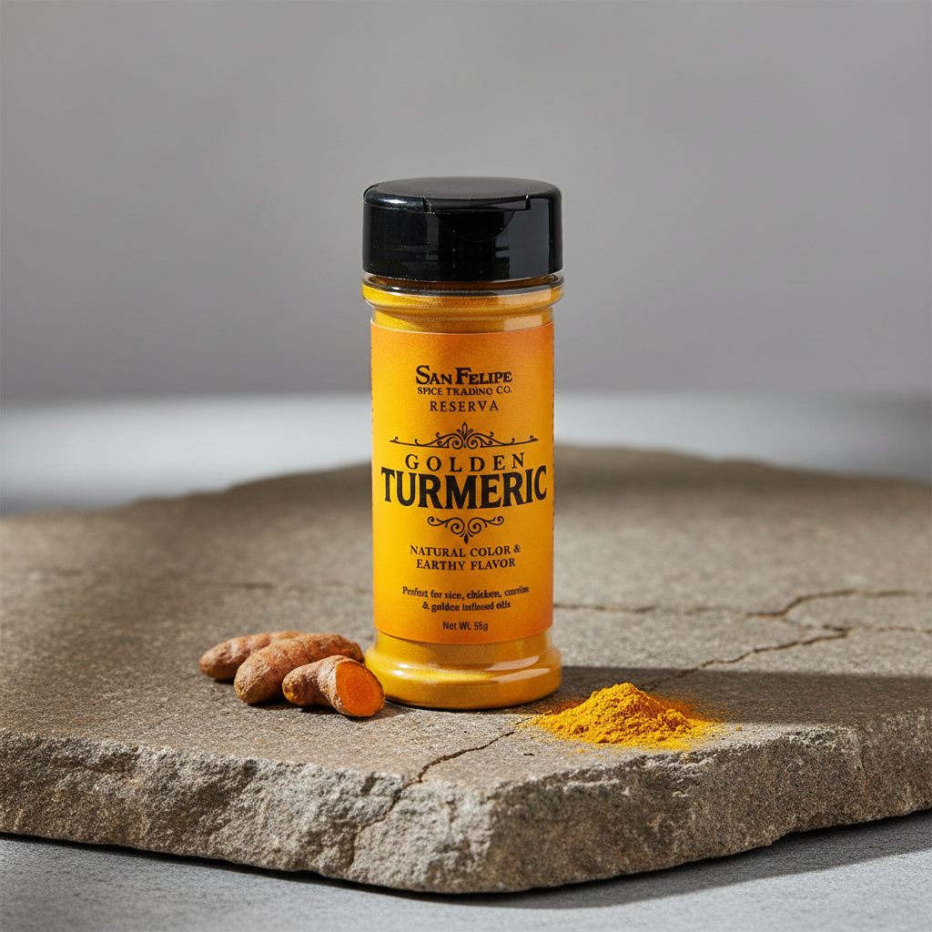 Premium Ground Turmeric | Reserva Series Golden Rice & Stew Seasoning | San Felipe Spice Trading Co.