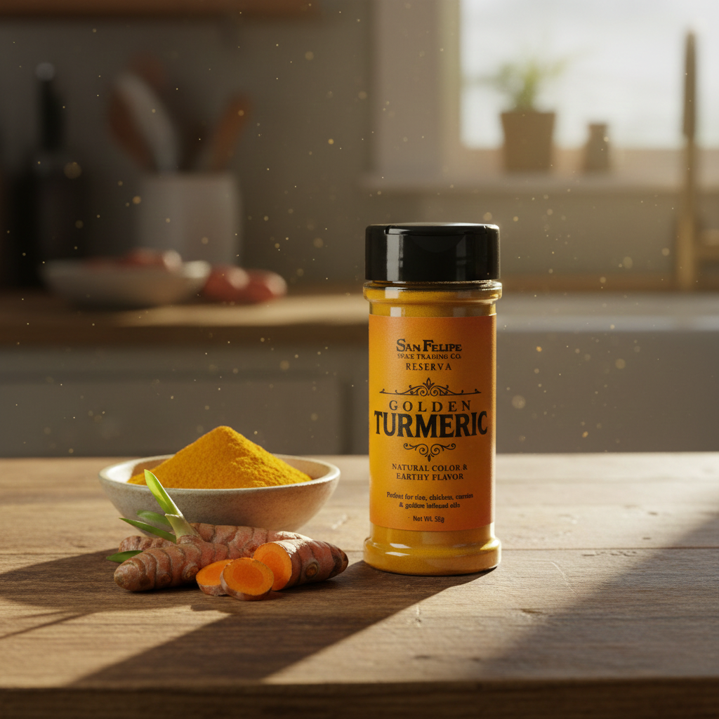 Premium Ground Turmeric | Reserva Series Golden Rice & Stew Seasoning | San Felipe Spice Trading Co.