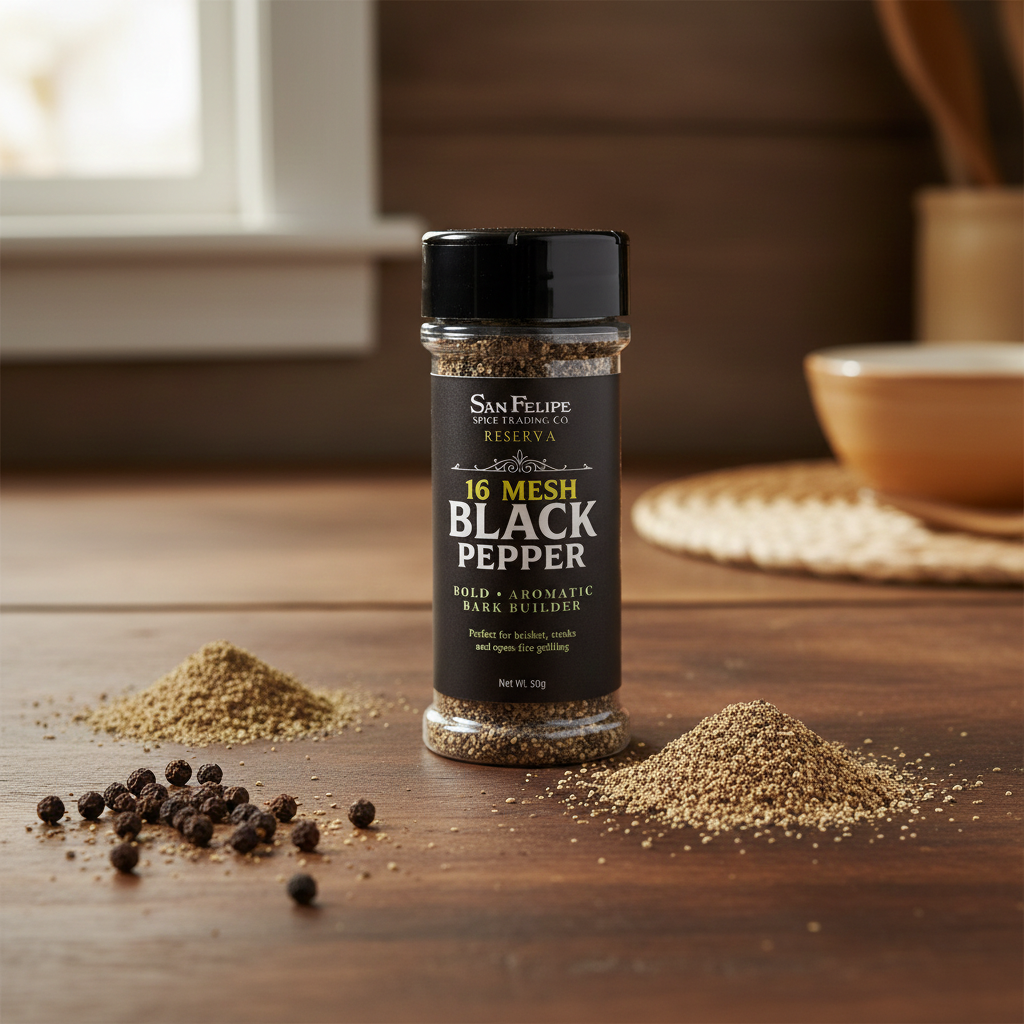 16-Mesh Coarse Black Pepper | Reserva Series Gourmet BBQ & Steakhouse Grind