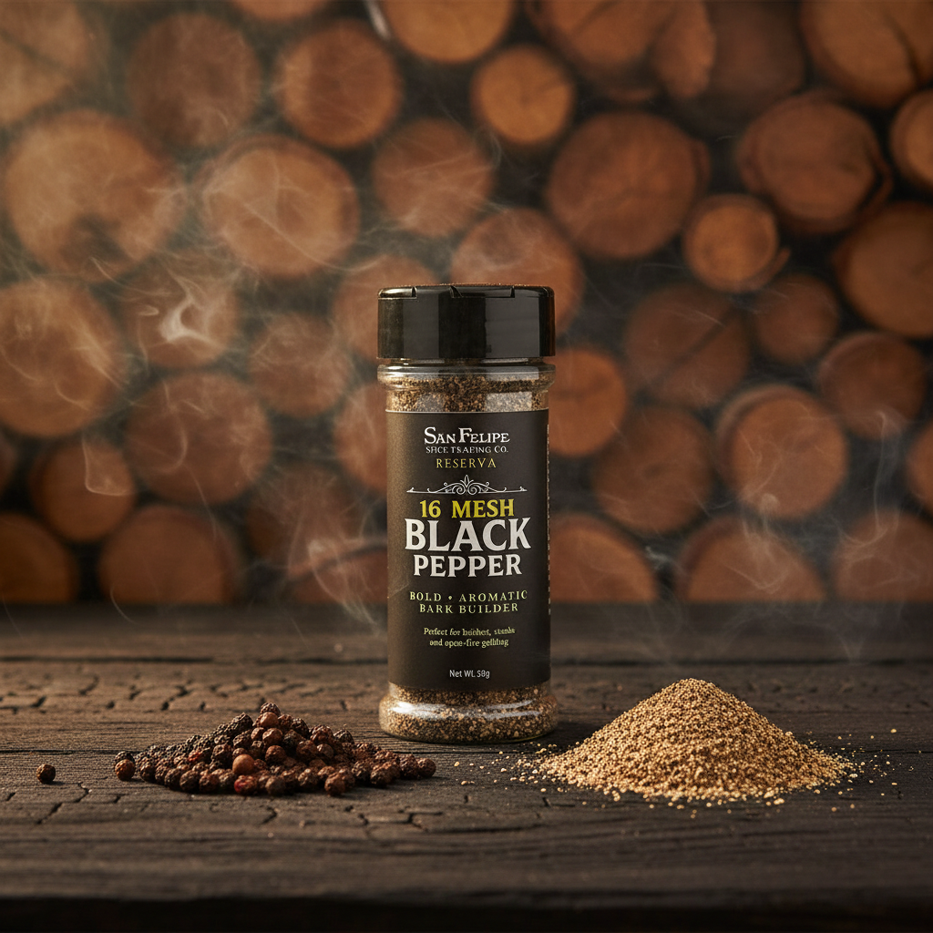 16-Mesh Coarse Black Pepper | Reserva Series Gourmet BBQ & Steakhouse Grind