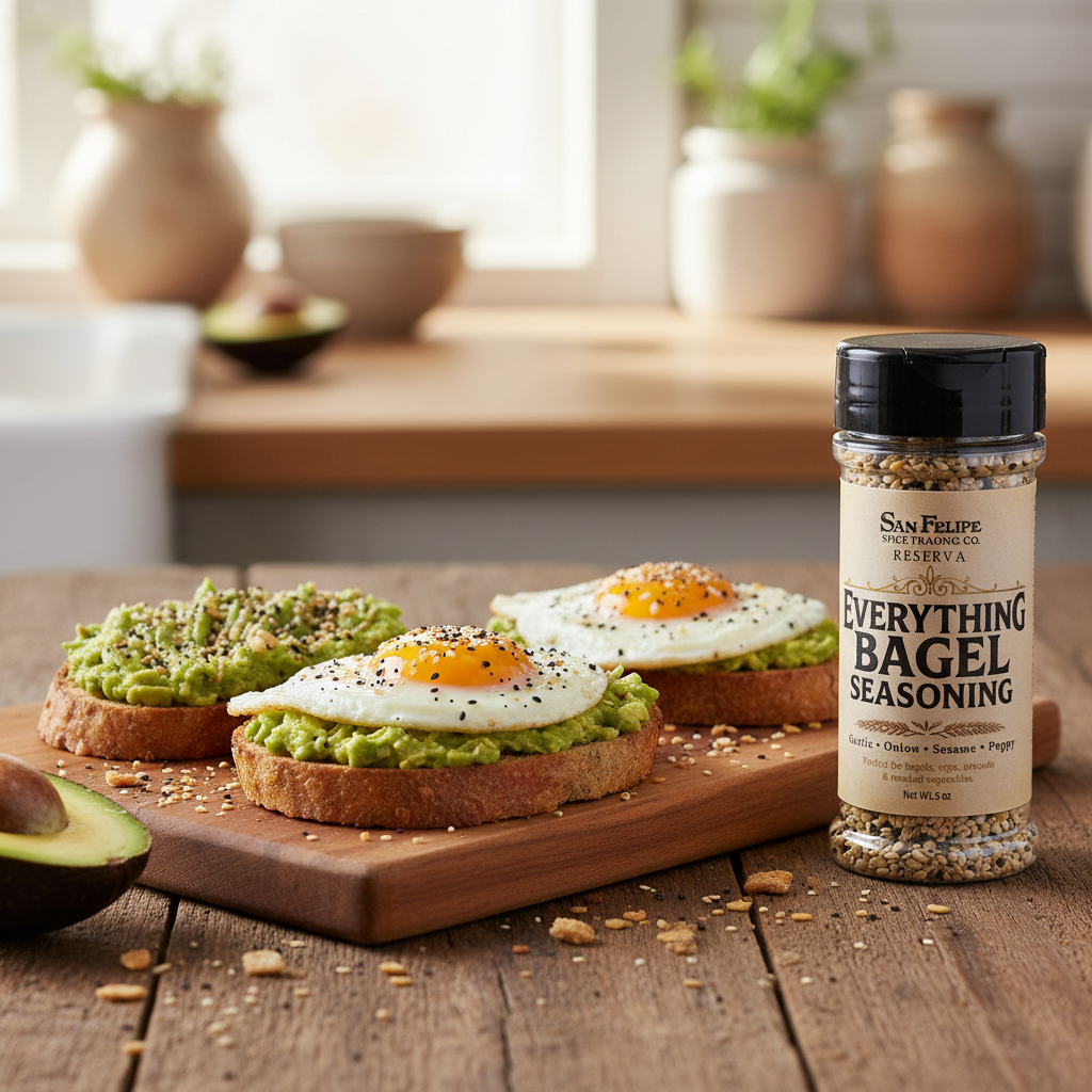 Everything Bagel Seasoning – Garlic Onion Sesame Bagel Spice Blend for Eggs, Avocado Toast & Vegetables