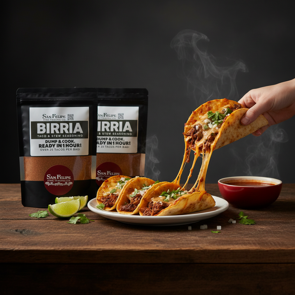 Instant Birria Seasoning Mix 2-Pack | Dump & Cook Birria Taco Kit